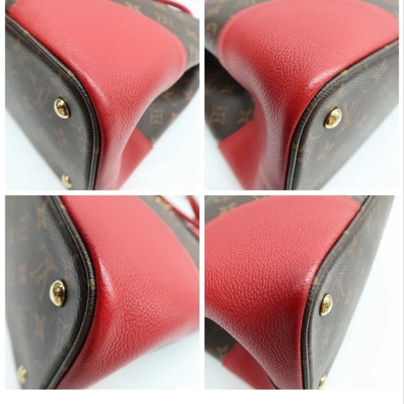 Louis Vuitton Flandrin Brown and Red Monogram Satchel - Picture 14 of 15